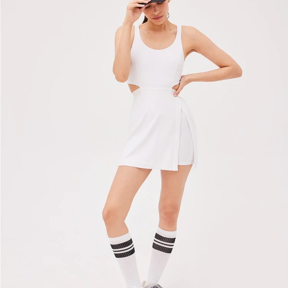 White Outdoor Voices cut out athletic dress